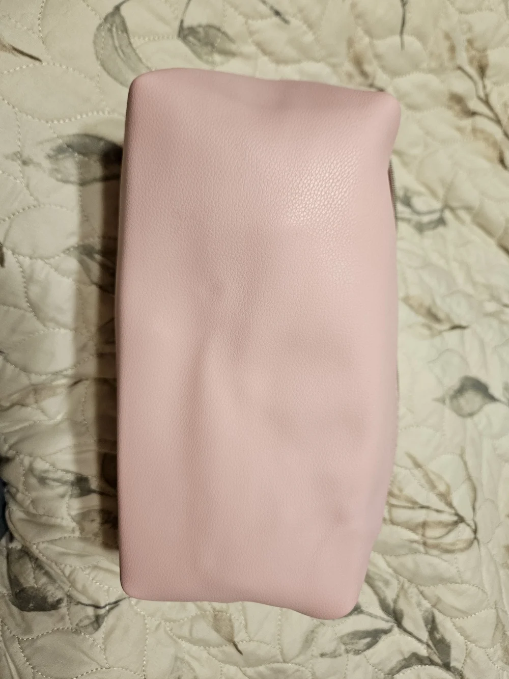 Pink Women's Cosmetic Pouch - Soft Faux Leather